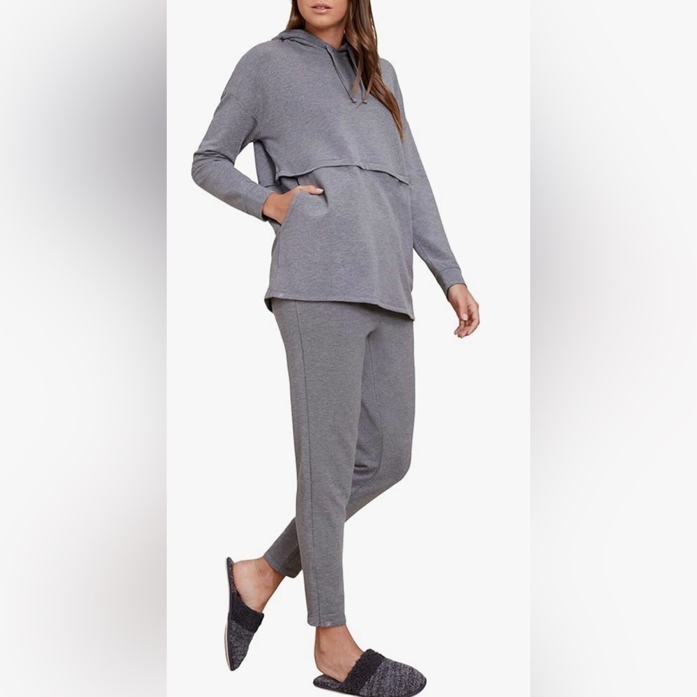BAREFOOT DREAMS Malibu Collection Brushed Luxe Lounge Anorak Sweatshirt SIZE XL